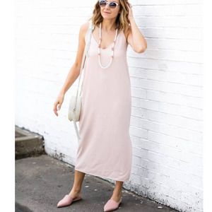 Everlane Pink Japanese GoWeave Slip Dress